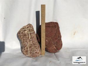 Валун лиственит красный 100-300мм